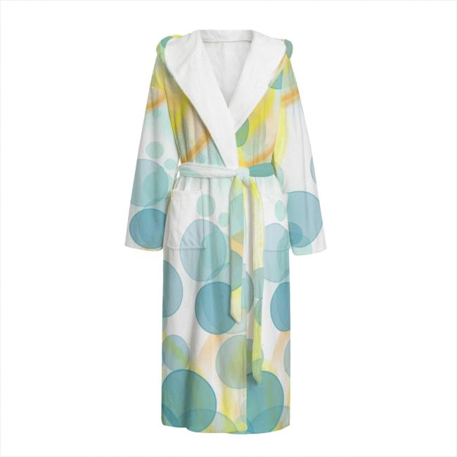 Bunter Bademantel Anton aus Flanell – flauschig & farbenfroh, Größen S–2XL